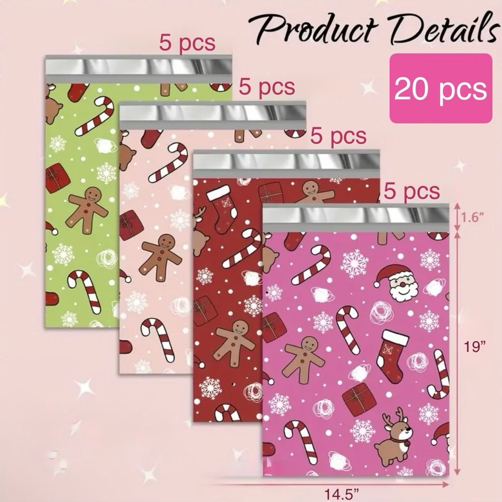 (20 Pack) 14.5 x 19 in Holiday Bags - NWT